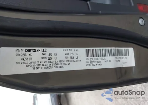 2008 Chrysler 300 Touring z USA, uszkodzony, nr VIN 2C3KA53GX8H255648